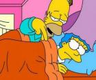 Гомер и Мардж в постели